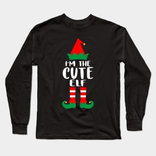 I'm The Nurse Cute Elf Family Matching Group Christmas Costume Outfit Pajama Funny Gift Long Sleeve T-Shirt